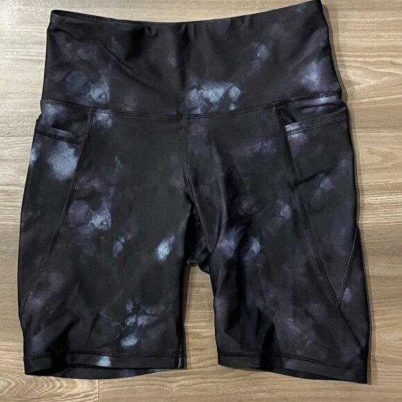 Old Navy Pants - Old Navy Active Powersoft Bike Shorts Women's Medium High Rise Go Dry Navy Blue